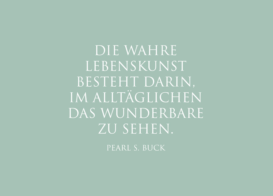 Wunderwort Postkarte "Die wahre Lebenskunst…" Pearl S. Buck