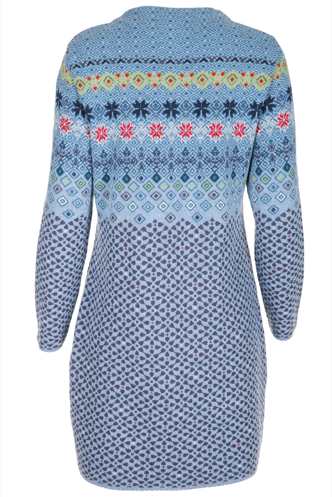 DUNQUE Jacquard-Kurzmantel "UTA" , Farbe blau-bunt, Made in Germany 