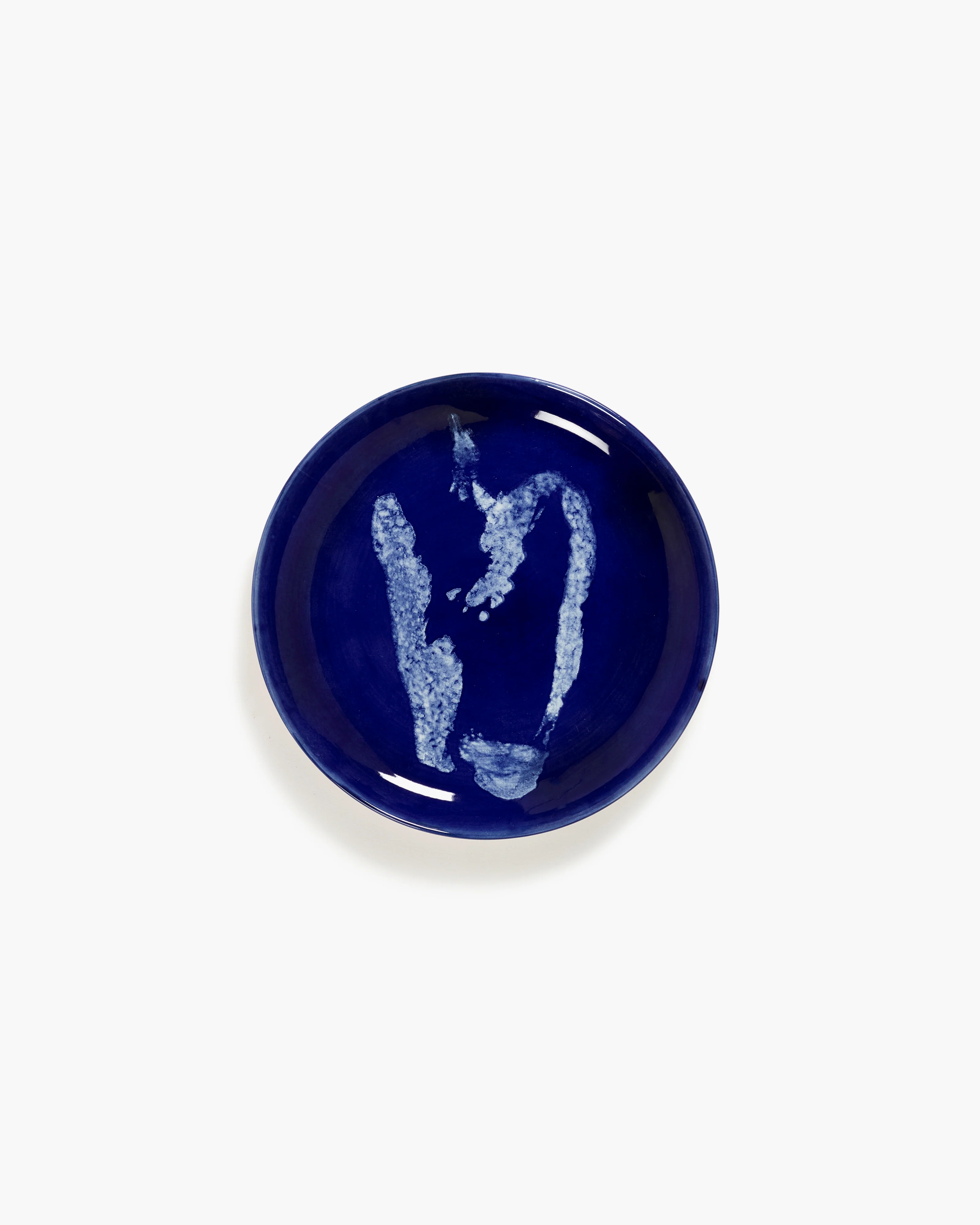 Ottolenghi Frühstückteller dunkelblau - Pfeffer weiss Feast, D. 19 cm