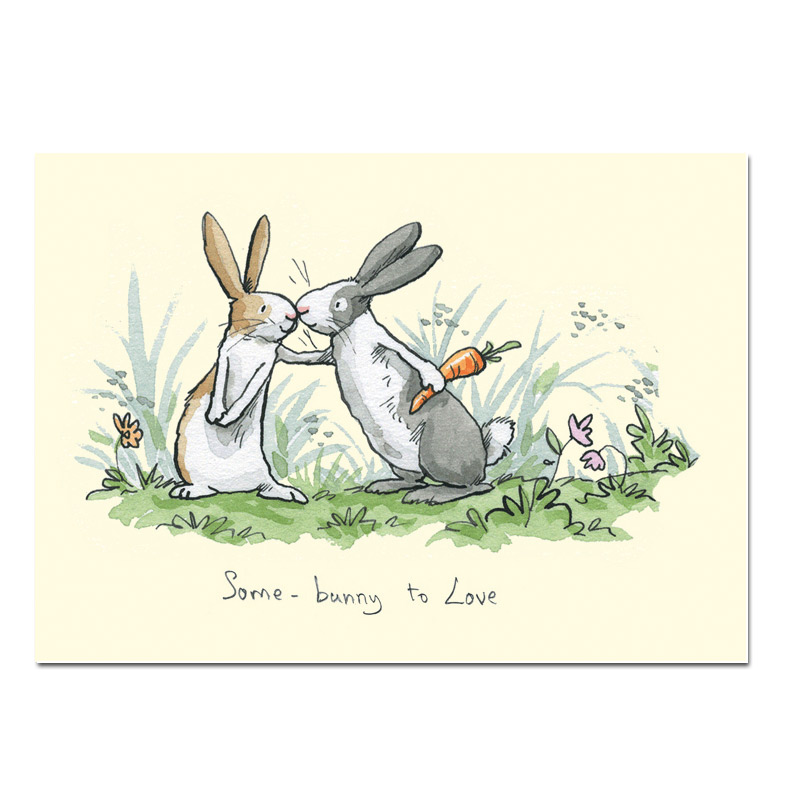 Two Bad Mice Doppelkarte "Some Bunny to Love"  von Two Bad Mice, Liebe, Hase