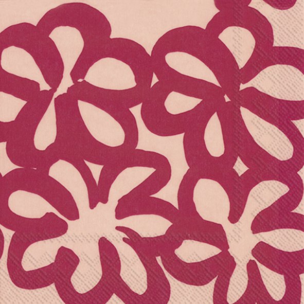 MARIMEKKO Papierservietten JÄTTIKUKKA ROSE , 33 x 33  cm, Lunchservietten von IHR  