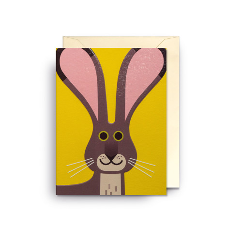 Minikarte " Jack Rabbit" Hase  von Allison Black, Klappkarte klein
