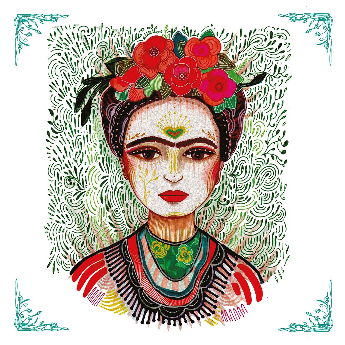 Papierservietten  Frida: Memory the Heart, 33 x 33 cm  von PPD  