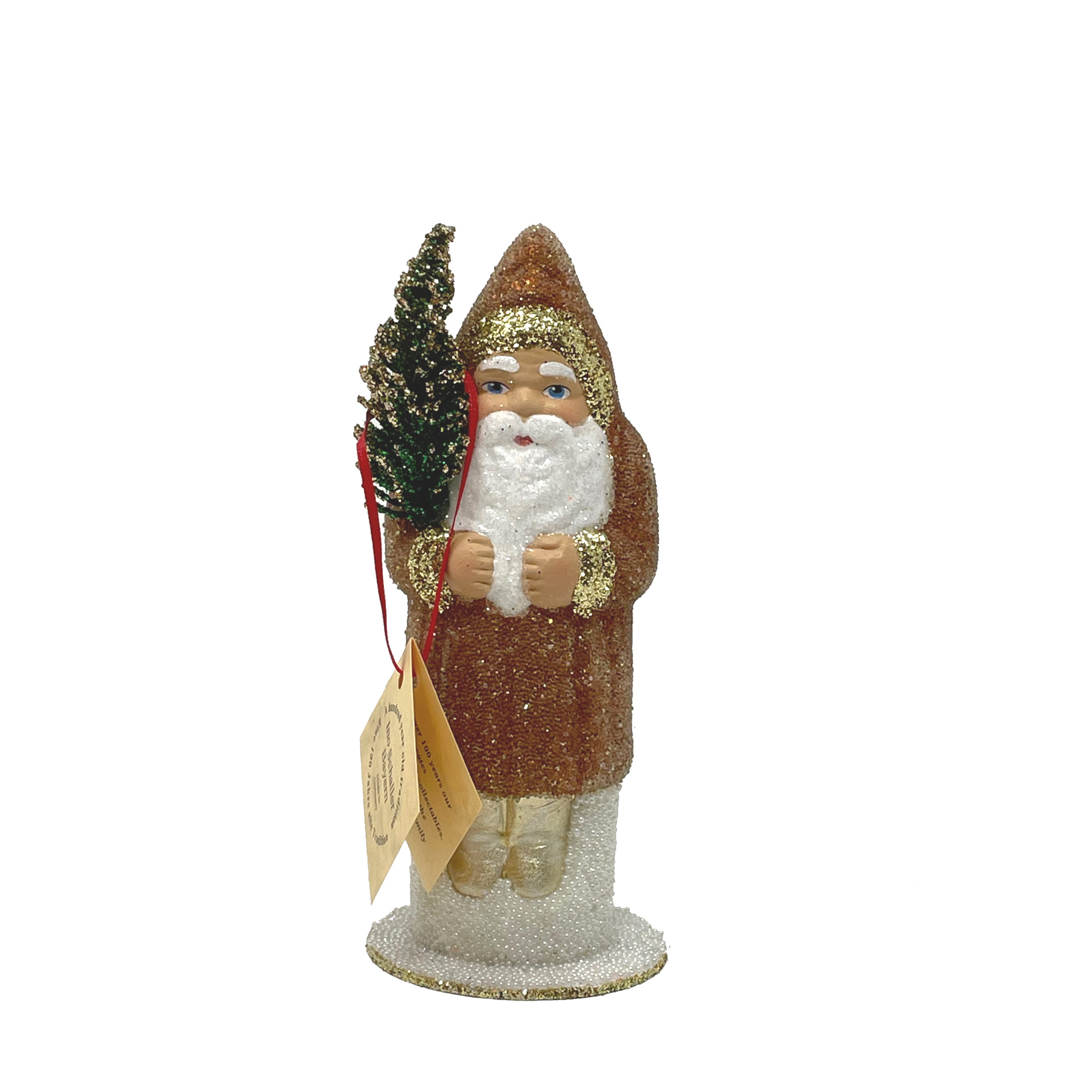 Ino Schaller Santa Kupfer geperlt,  Weihnachtsmann Nostalgie von Ino Schaller, ca. 15,5 cm