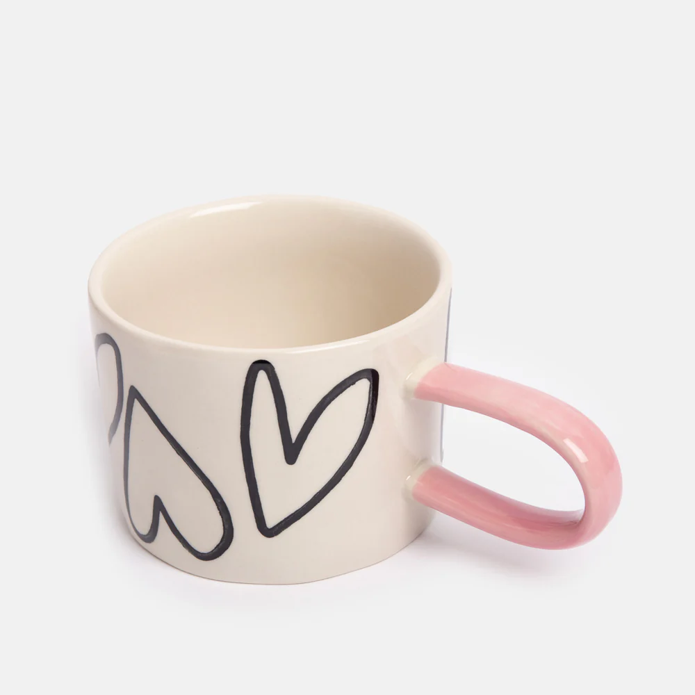 Caroline Gardner Tasse  Outline Big Hearts/Herzen, Becher  