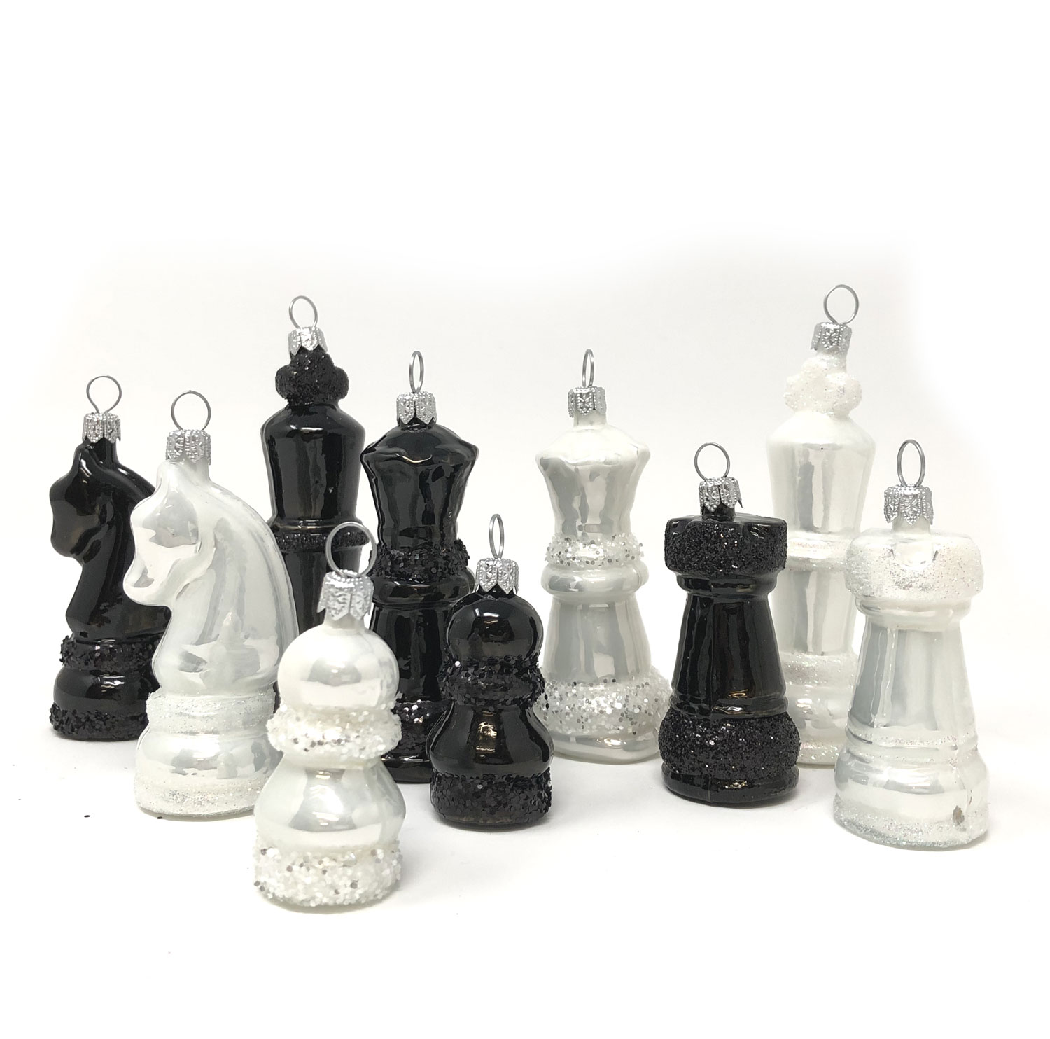 % Weihnachtsanhänger Schachfigur Bauer - schwarz