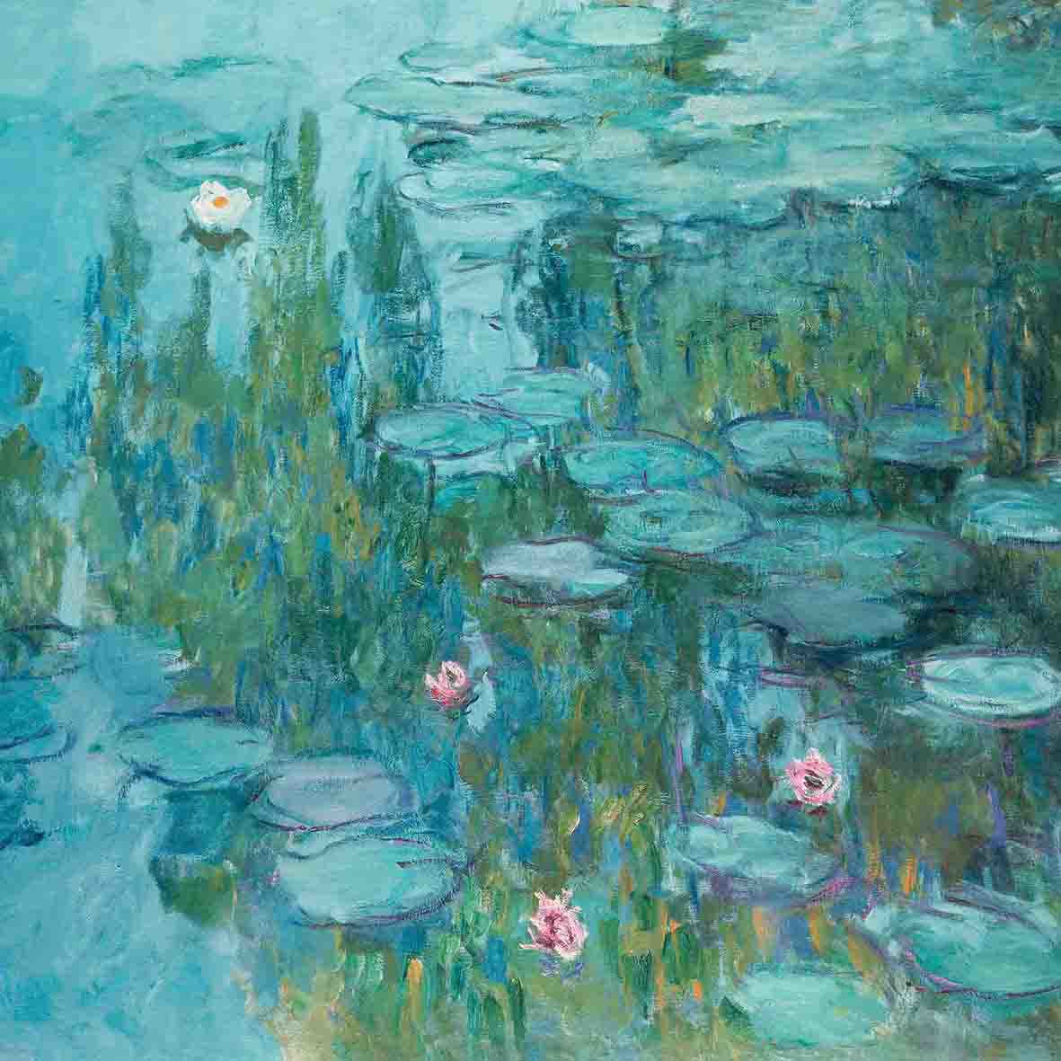 Papierservietten Seerosen von Claude Monet,  33 x 33 cm   von PPD, Nymphéas