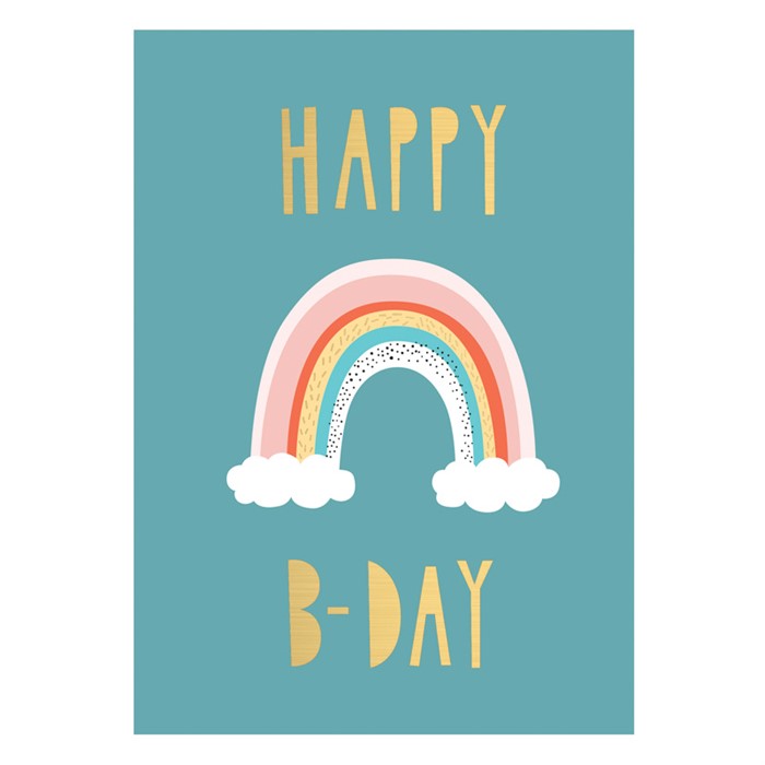 Postkarte "Happy B-day Rainbow " von timi , Geburtstag , Regenbogen Postkarte "Happy B-day Rainbow " von timi , Geburtstag , Regenbogen