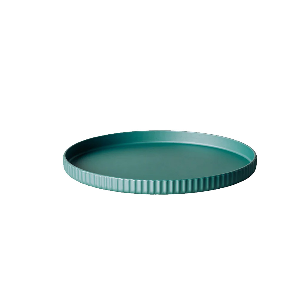 bioloco Nachhaltiger kleiner Teller aus PLA  - 20 x 2 cm - Kleiner Teller deluxe -dark sage