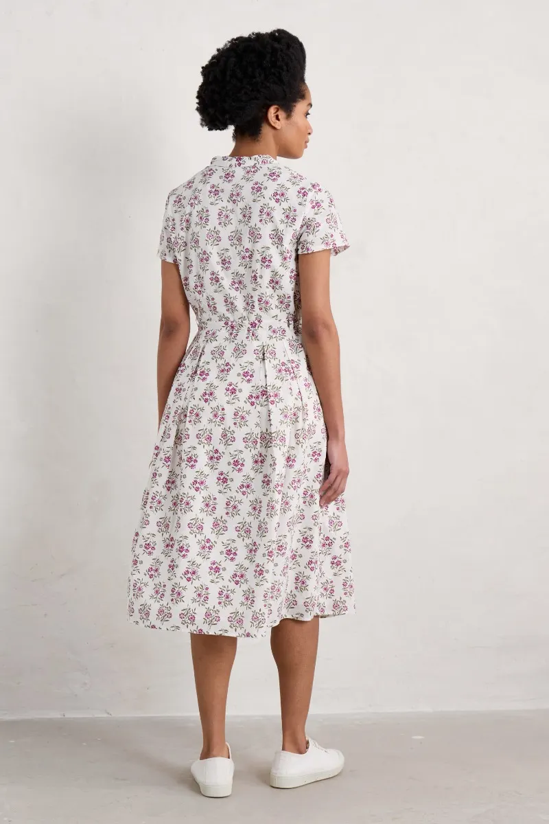 SEASALT CORNWALL Kleid Top Terrace Fit-and-flare Dress, MusterInk Stamp Floral Chalk