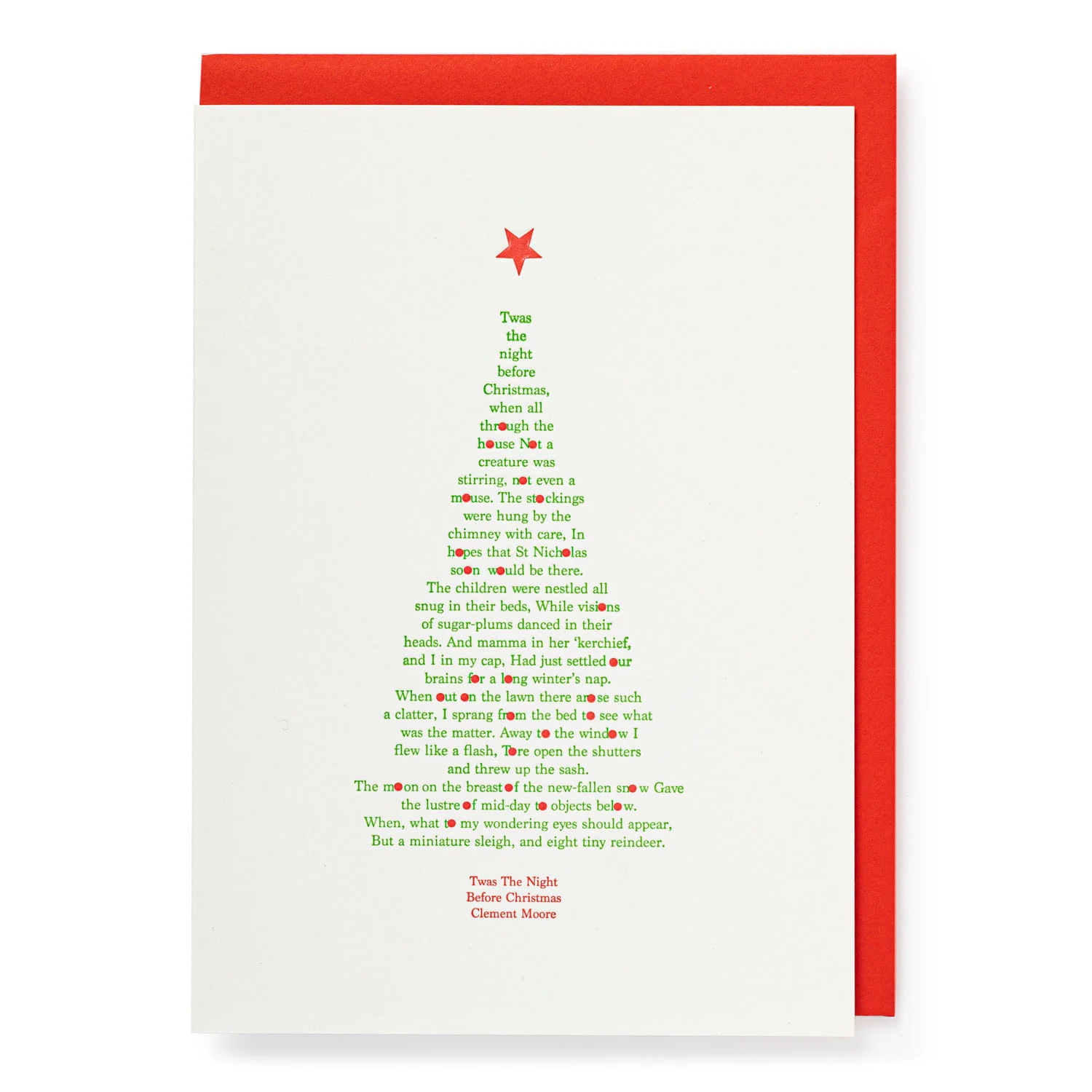 Doppelkarte  Weihnachten "Night before Christmas" von The ARCHIVIST, Letterpress