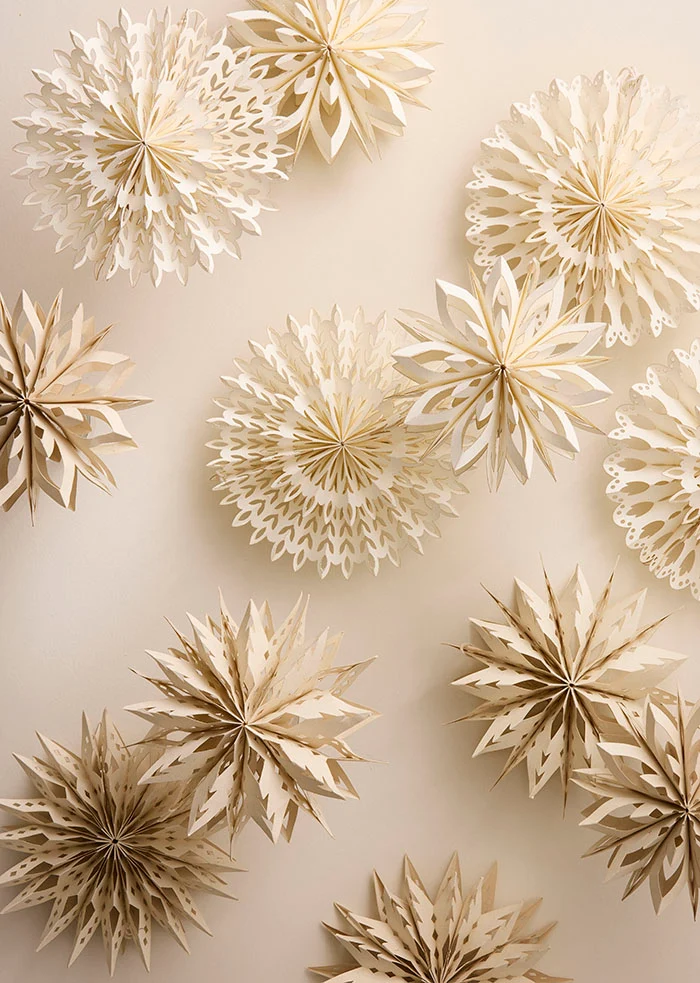 Bungalow Papierstern FROST D. ca. 20cm mit Glitzer, Paper Star Frost Ø20cm Glitter