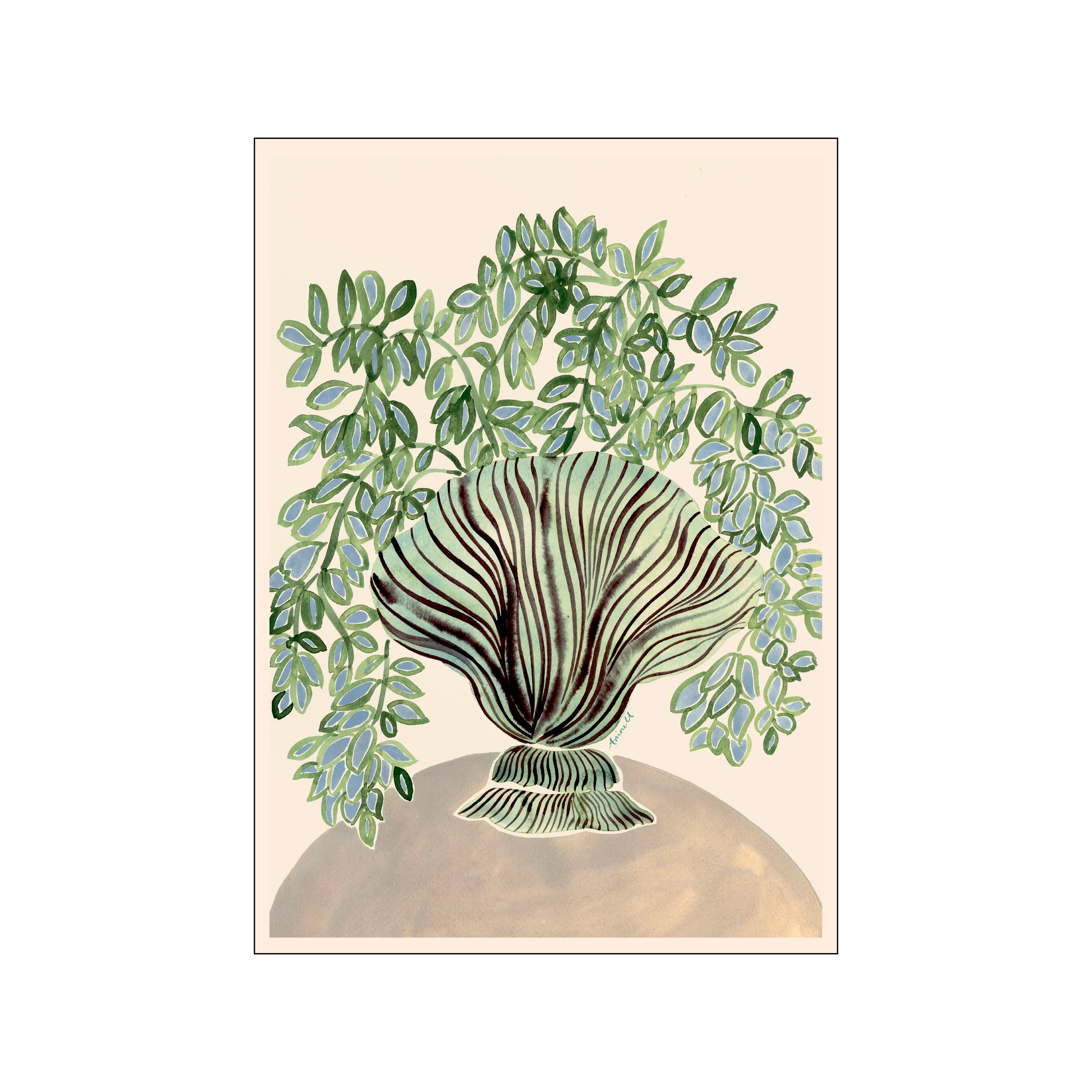 Kunstdruck A5 "Shell Vase"