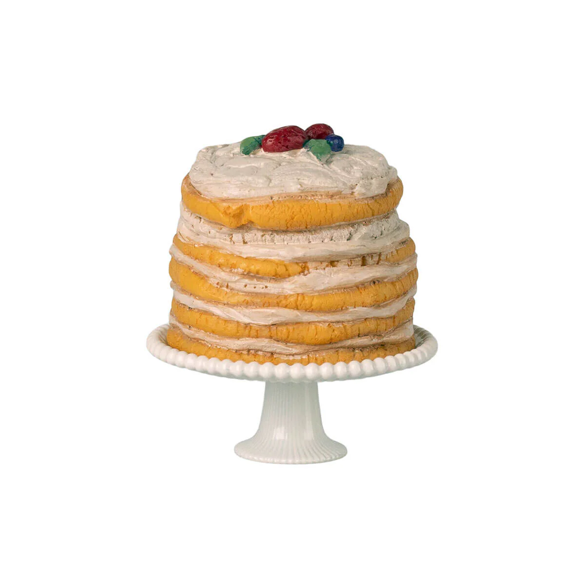 Maileg Partykuchen und Kuchenplatte, Maus – Off Weiß