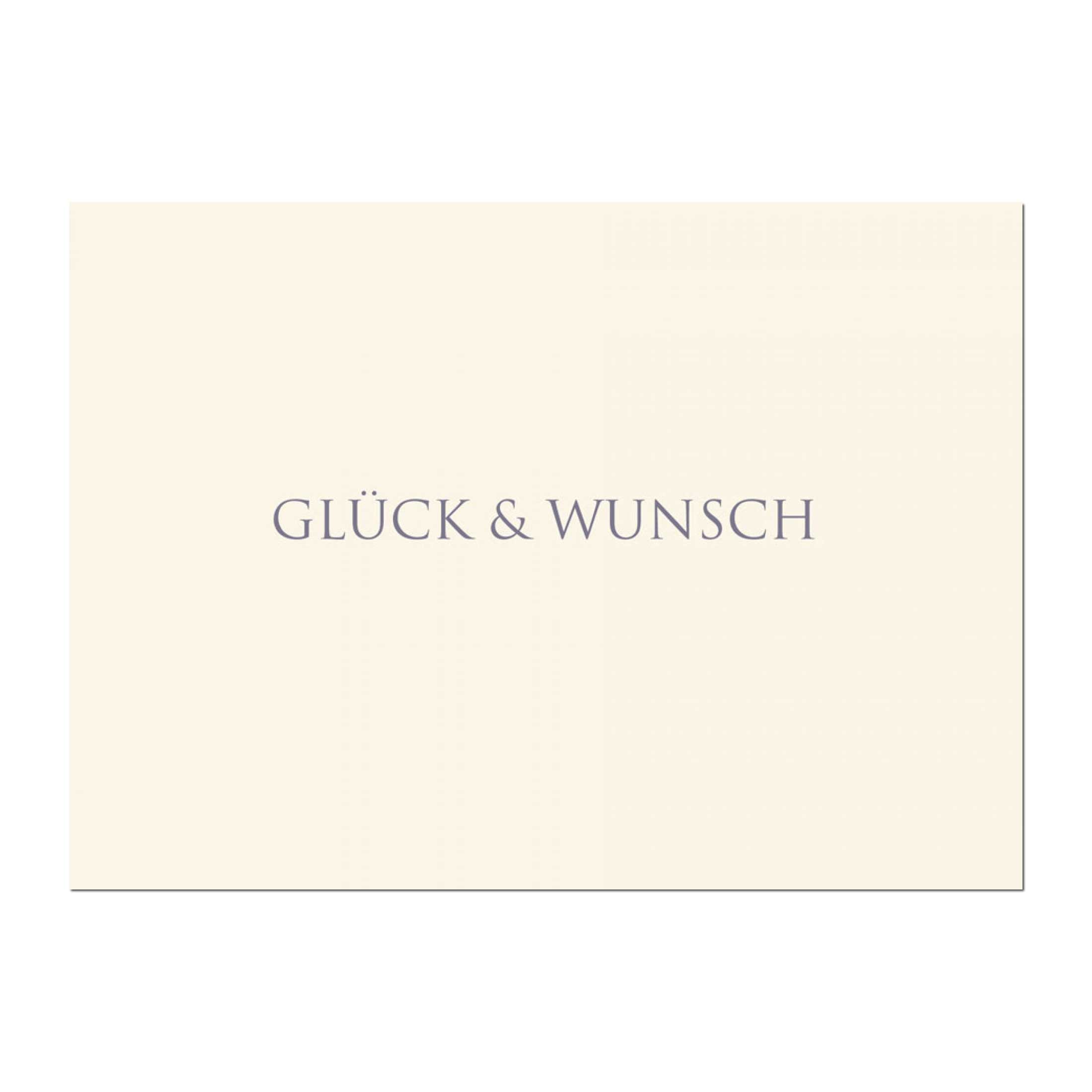 Wunderwort Postkarte "GLÜCK & WUNSCH"