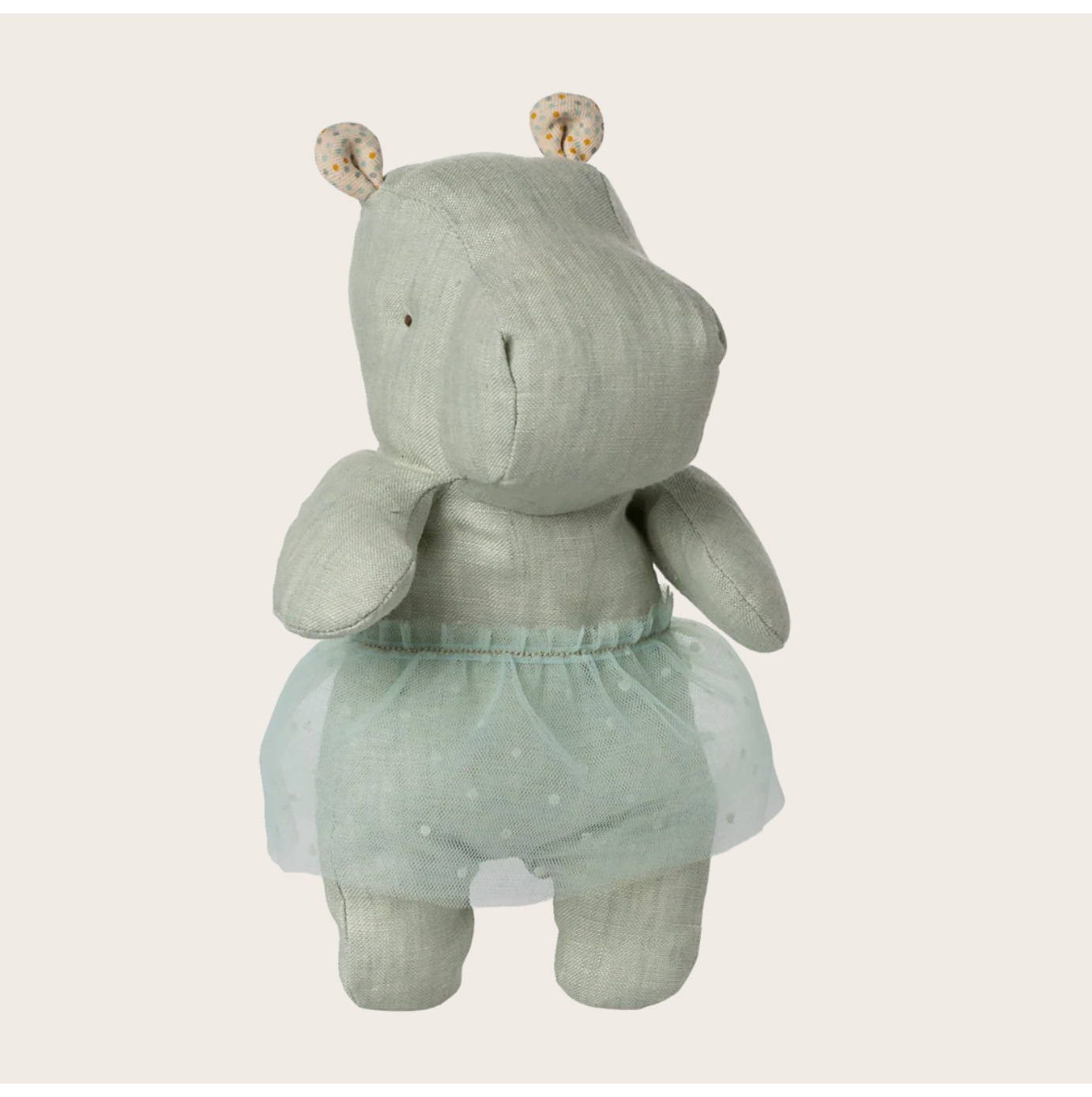 Maileg Kuscheltier Safari Friends, Nilpferd m. Rock, Klein - Mint, H 23 cm , Ballerina