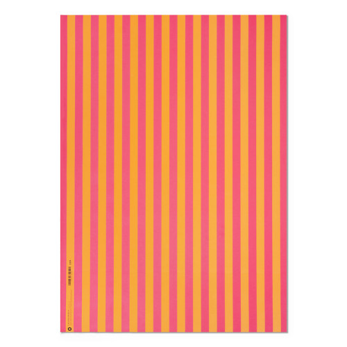 Geschenkpapier Streifen Parasol pink-orange, ca.  50 x 70 cm  