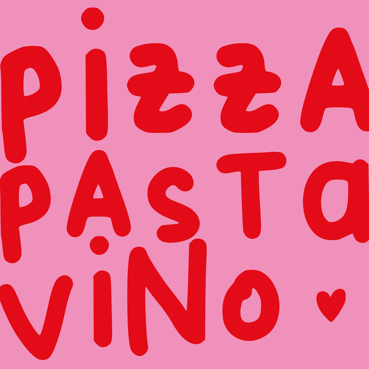 Papierservietten Pizza, Pasta, Vino rose  , 33 x 33 cm   von PPD   