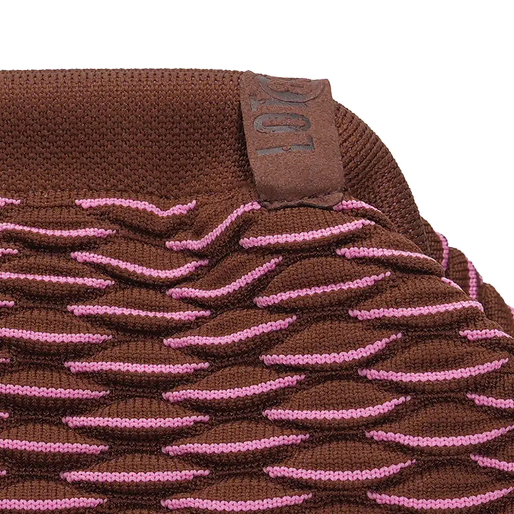 LOT83 Tasche Emma 94, Waben Braun-Rosa,  ca.  20 x 27 cm