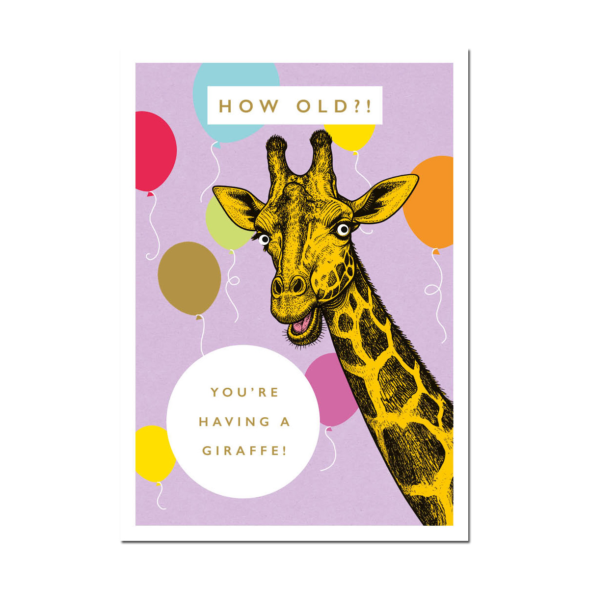 Doppelkarte "HOW OLD ?!"  Giraffe von The Art File