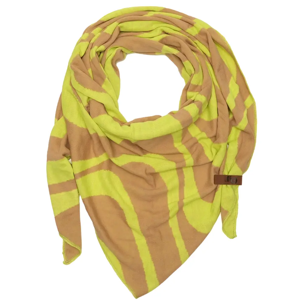 LOT83 Schal Ziggy 10- Zitronengelb-Beige