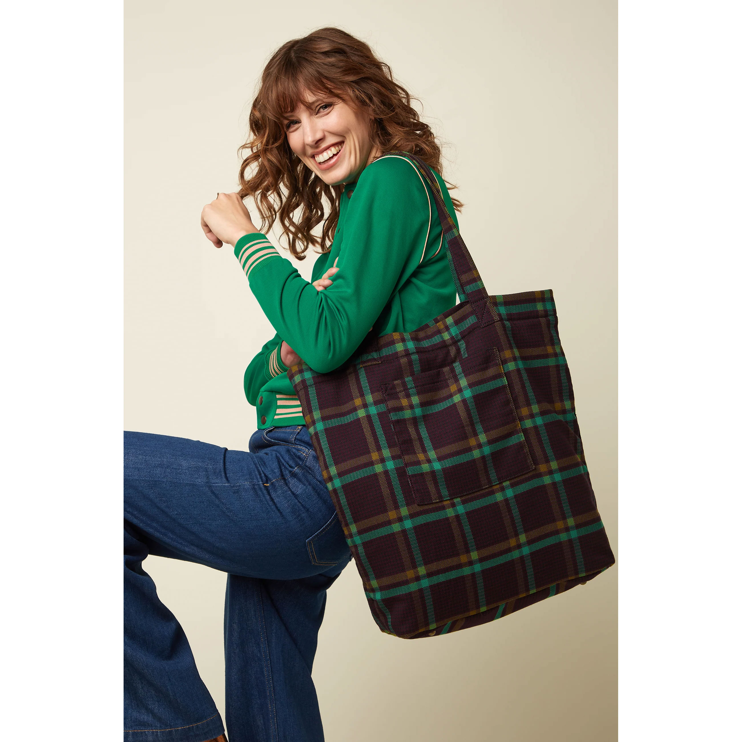 King Louie Shopper Vera Check , Farbe Porto Red - Bags