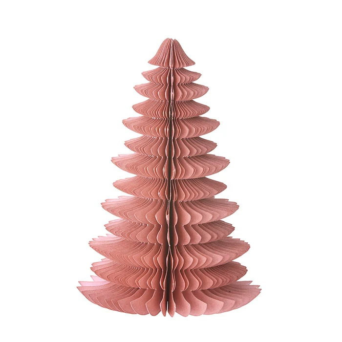 Bungalow Honeycomb Tannenbaum Wispwood, ca. 18 cm Dusty Rose von Bungalow, Papier, Honeycomb Tree Wispwood H18cm Dusty Rose