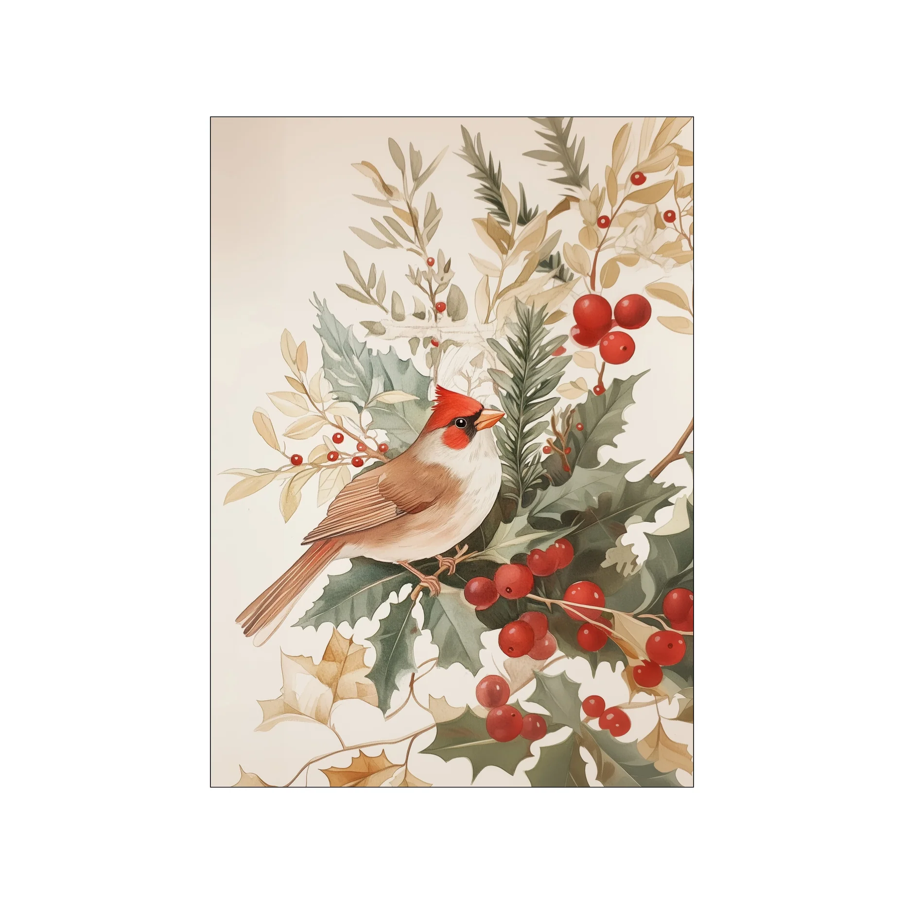 Kunstdruck A4 "Christmas Bird"