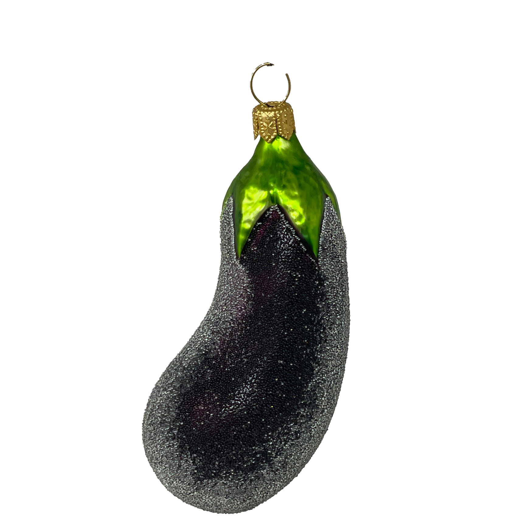 Christbaumkugel Aubergine / egg plant, gezuckert, Obst & Gemüse 