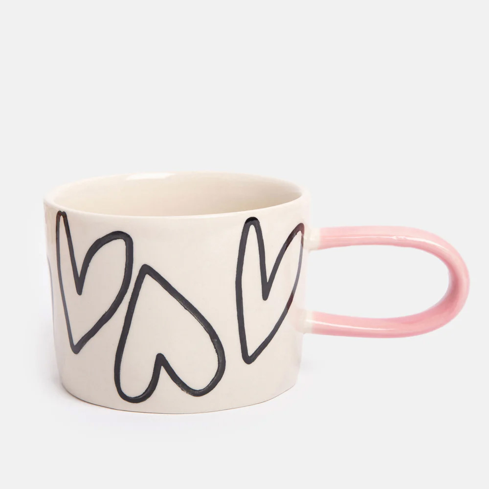 Caroline Gardner Tasse  Outline Big Hearts/Herzen, Becher  