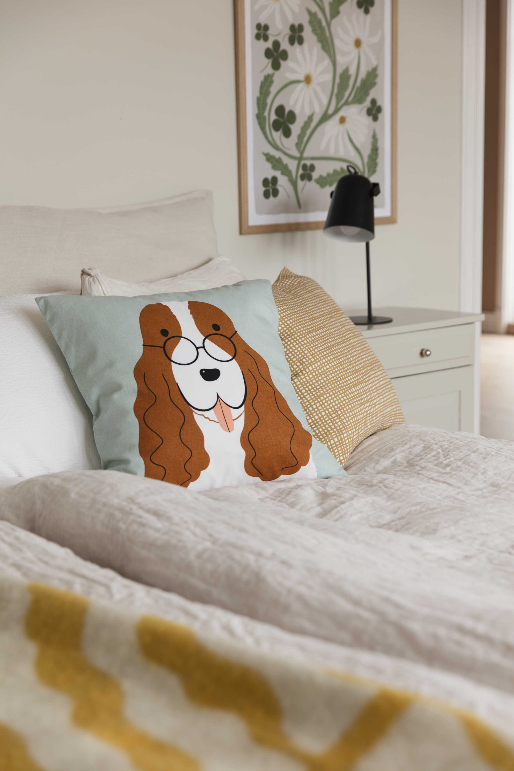 Spira of Sweden Kissenbezug AGDA,   ca. 50 x 50 cm, Cocker, Hund