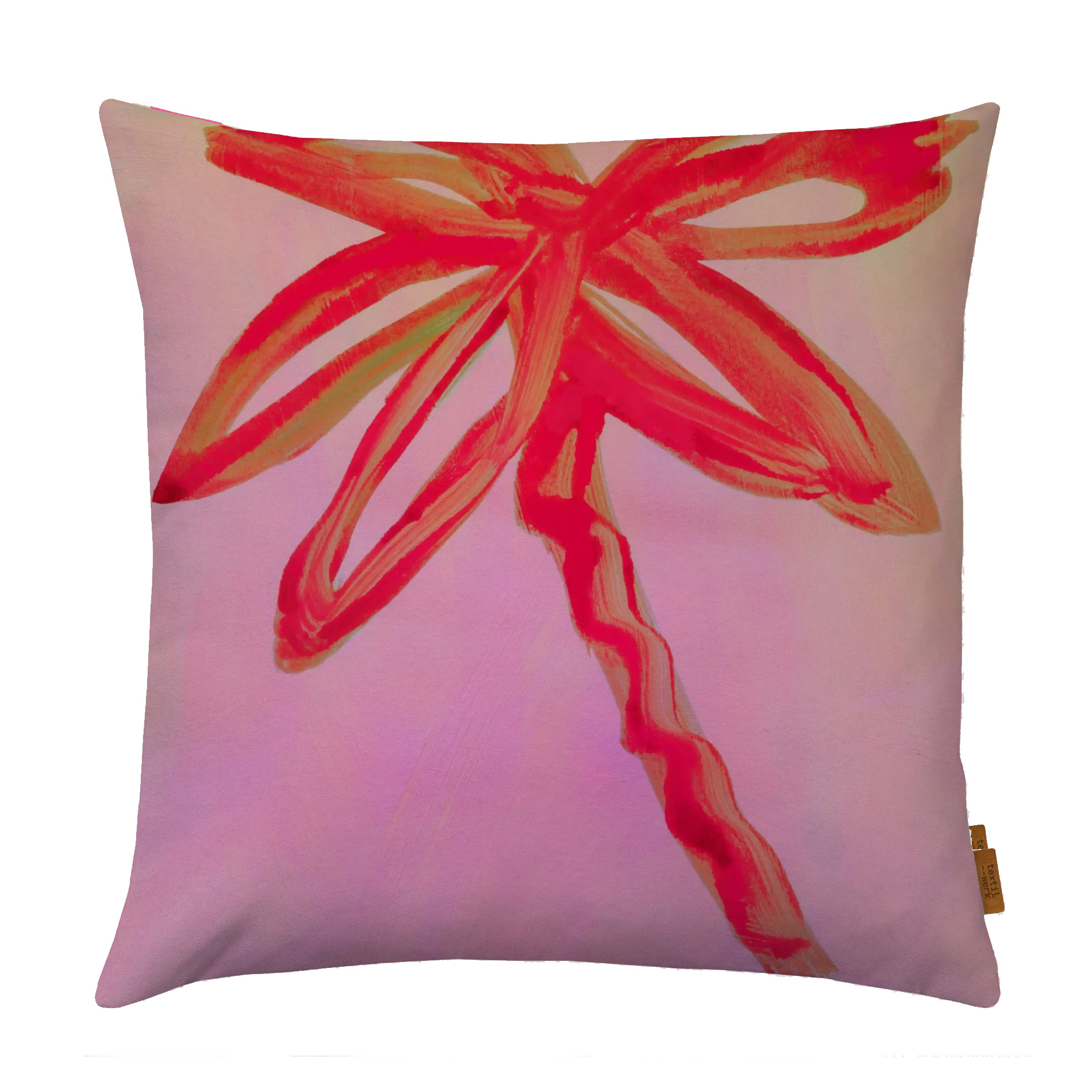 Kissenhülle Palme Pink, ca. 40 x 40 cm,  Polyester Canvas