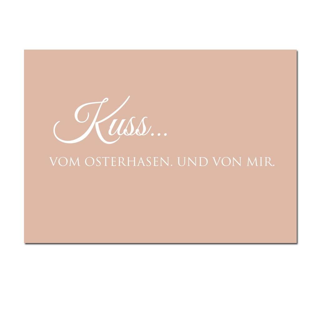 Wunderwort Postkarte OSTERN "Kuss"