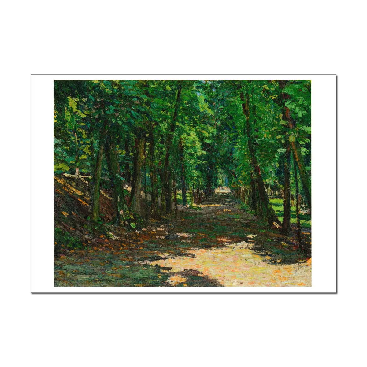 Gabriele Münter Postkarte "Allee im Park von St. Cloud, 1906"