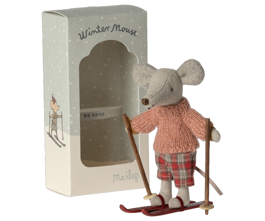 Maileg Wintermaus mit Ski, Big sister