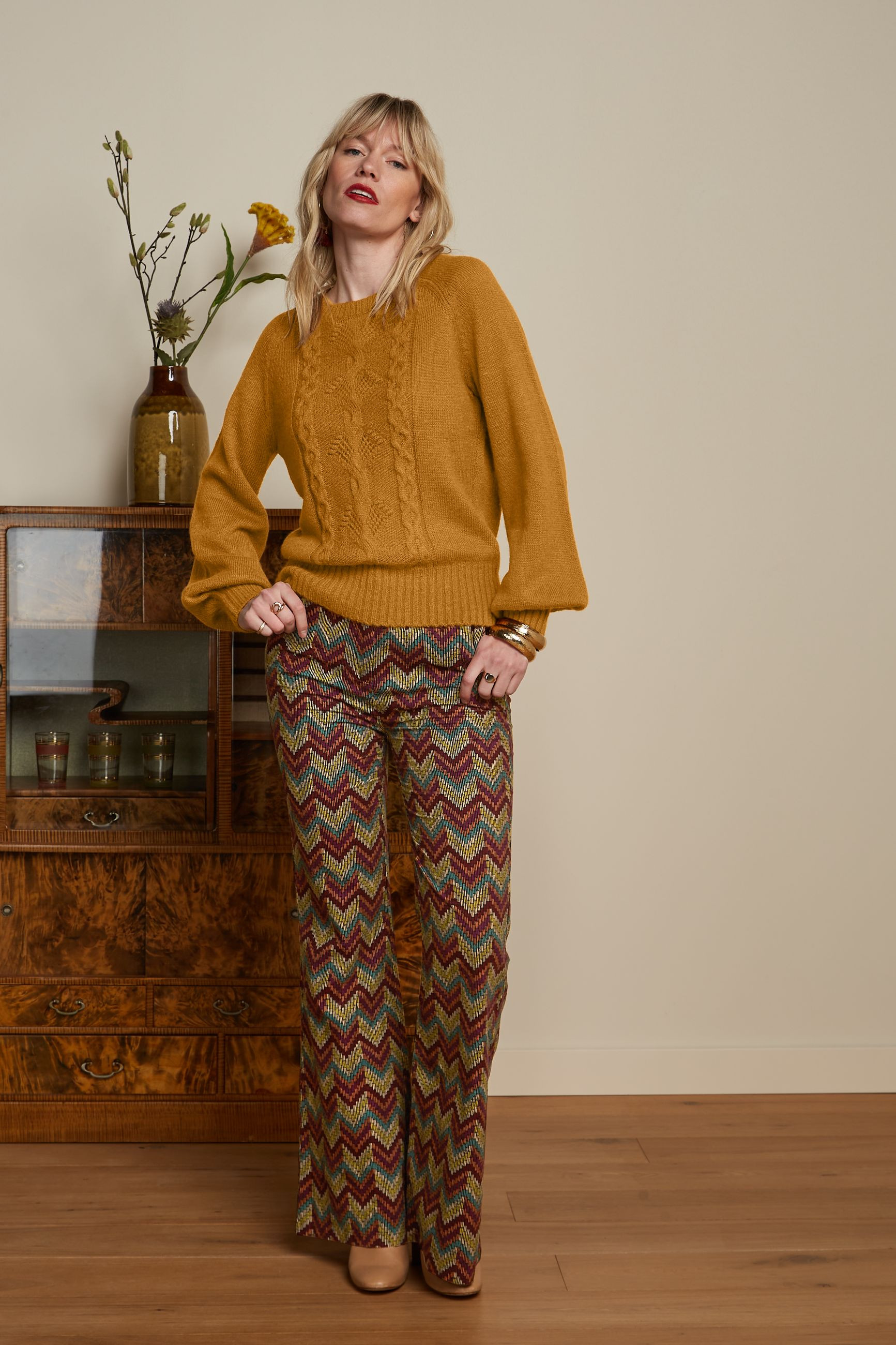 King Louie Hose Gael Pants Farley, Farbe: Cabernet Red