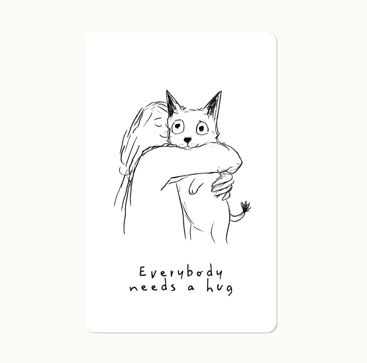 Lunacard Postkarte Everybody needs a hug