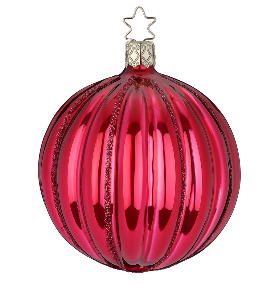 Inge Glas Christbaumkugel SÜßer GLANZ, Dunkelrot, D. 9,5 cm, Die Nussknacker Suite
