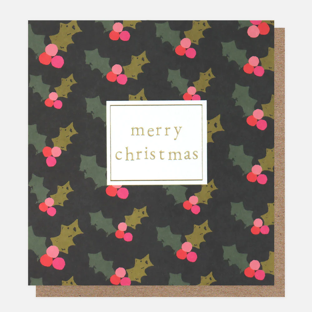 Caroline Gardner Weihnachtskarte " Merry Christmas " schwarz