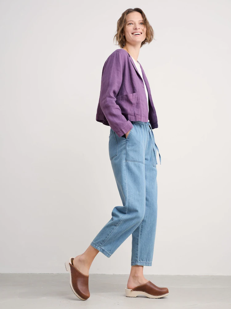 % SEASALT CORNWALL Leinenjacke Country Lane Linen Jacket, Farbe Light Damson