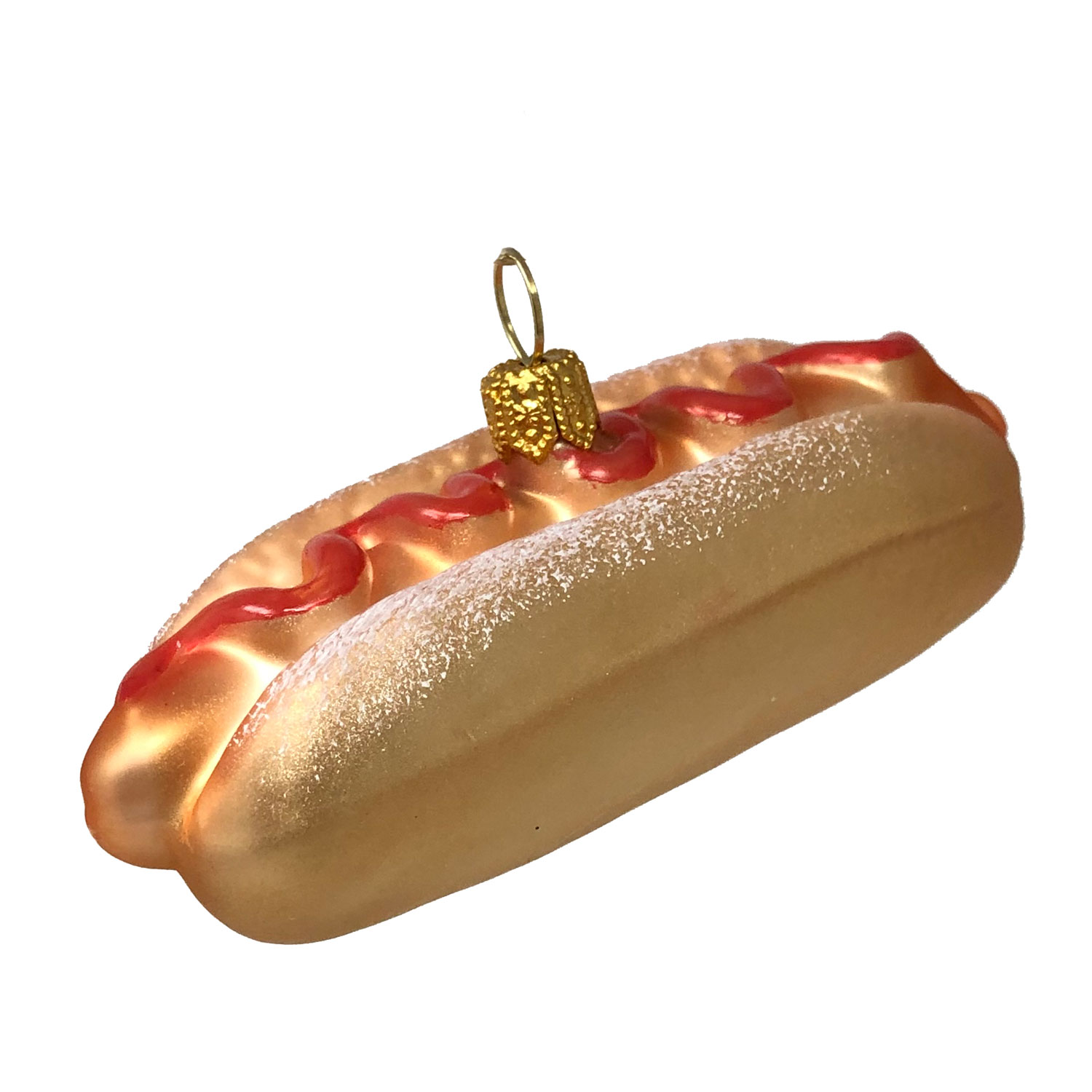 Christbaumkugel Hot Dog/ Würstchen, ca. 7,5 cm, Glas