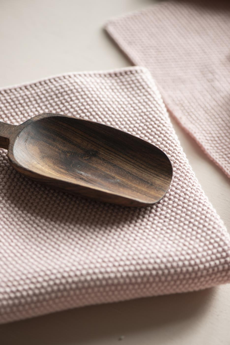 IB Laursen Spüllappen Mynte coral almond gestrickt, ca.25 x 25 cm