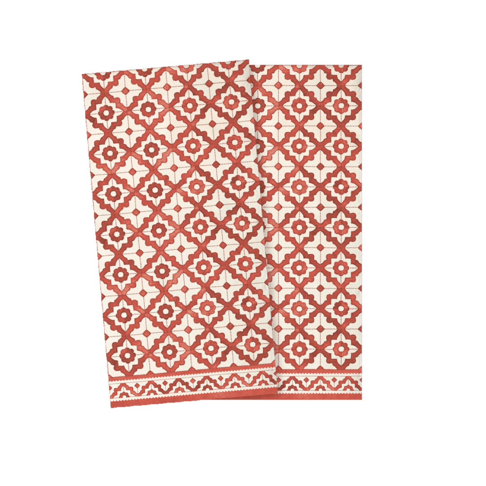 Maileg Serviette Mosaik klein -Rot, Papiersrvietten, ca. 8,5 x 16,5 cm, 16 Stück in der Packung