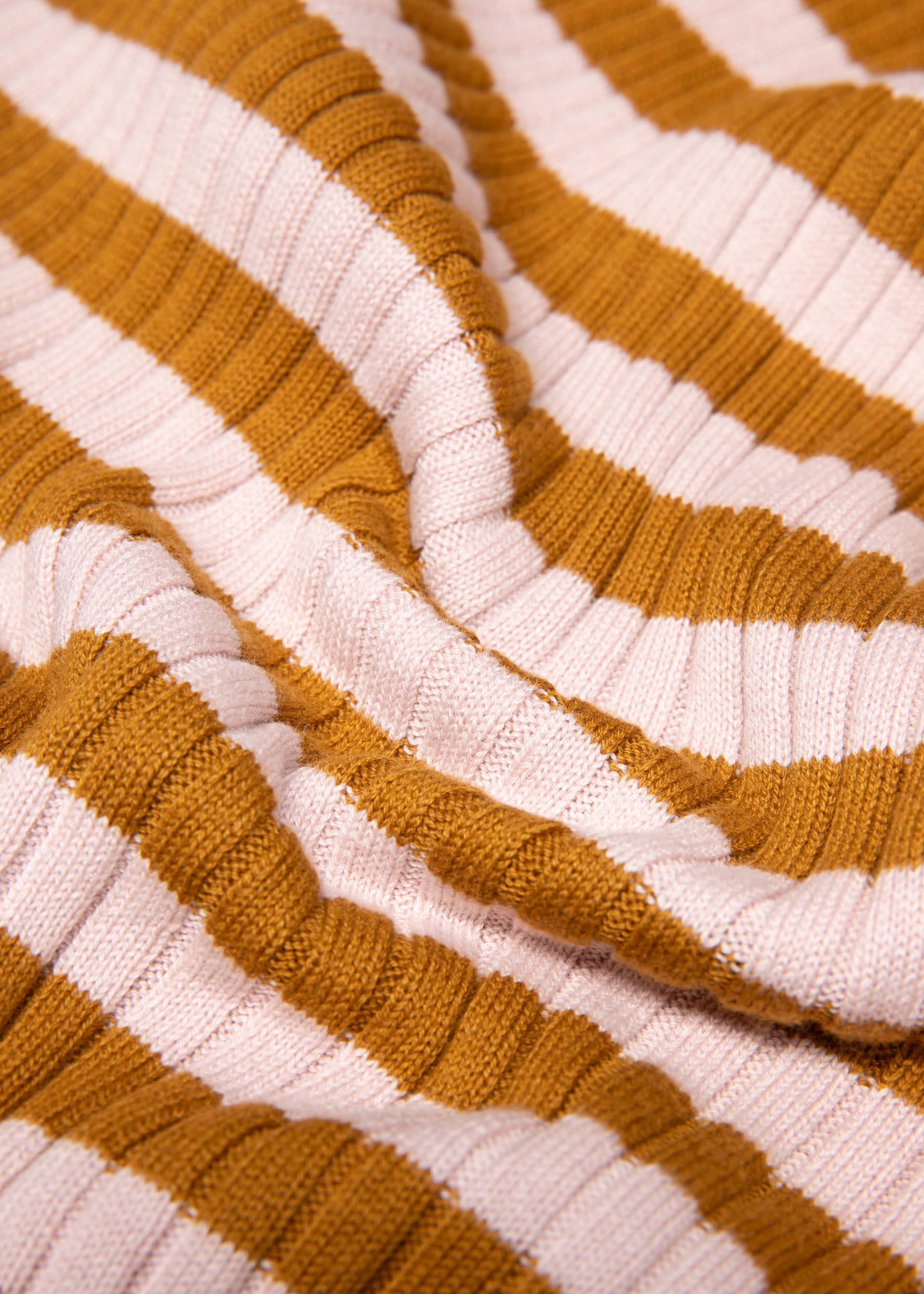Blutsgeschwister Strickoberteil Picnic Friend- chic knit stripe brown
