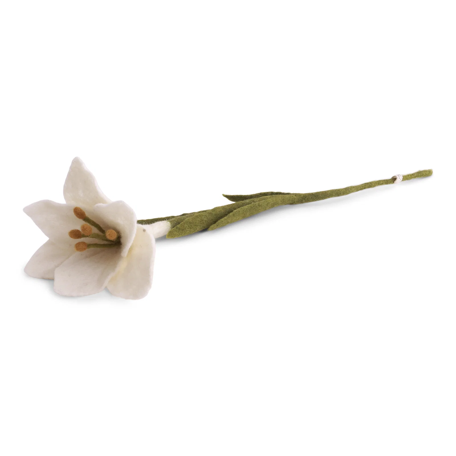 Gry & Sif Filz Trompetenlilie – Weiß, ca. 47 cm, Trumpet Lily Flower - White
