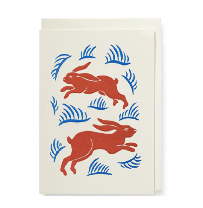 Grußkarte Letterpress -Hasen von ARCHIVIST, AP339