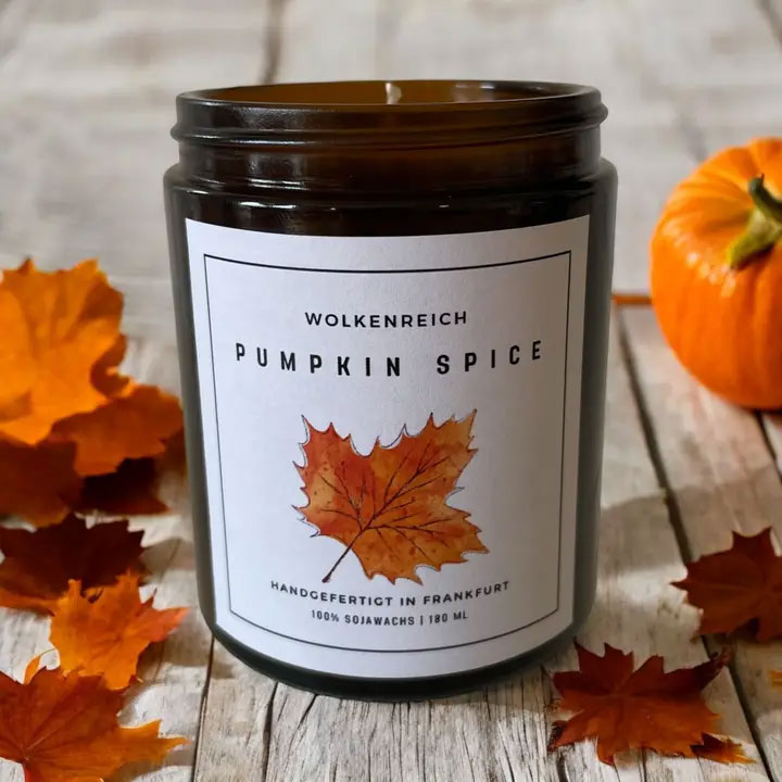 Duftkerze "Pumpkin Spice " im Glas, 180 ml