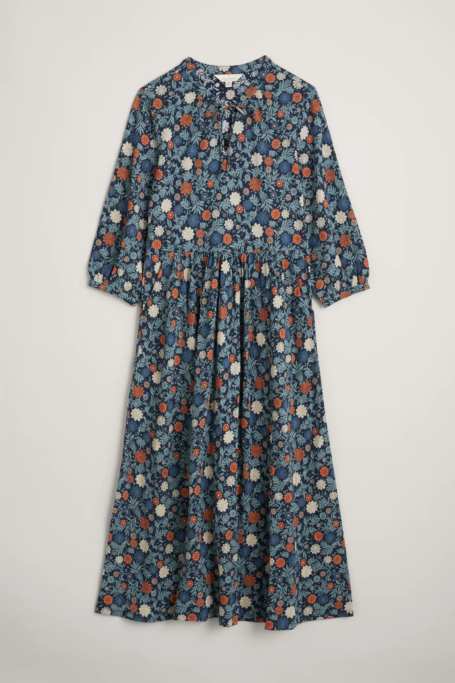SEASALT CORNWALL Kleid Fox Page Jersey Dress (GOTS), Muster: Bloom Maritime Wade