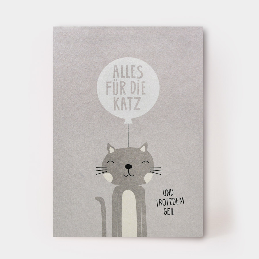 % Postkarte ALLES FÜR DIE KATZ von Kartenmarie , Nr. 11, 2., Wahl
