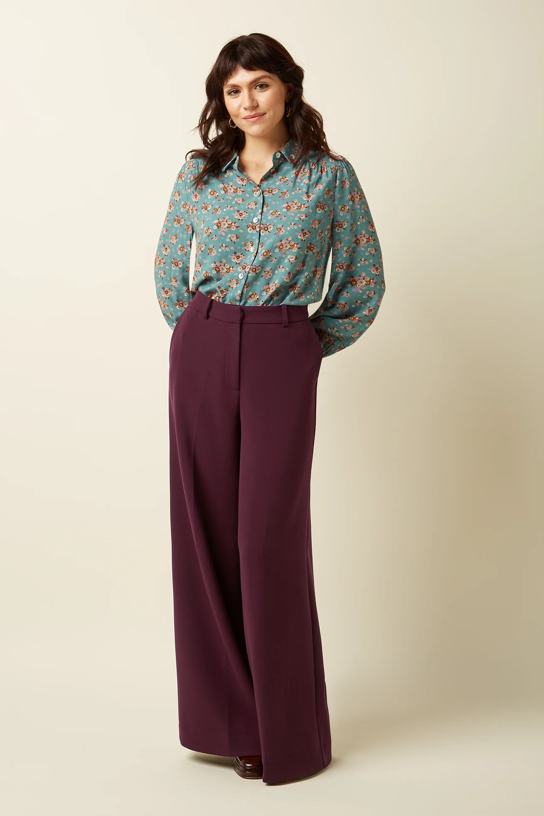 King Louie Bluse Carina Blouse Revel, Farbe Silver Green